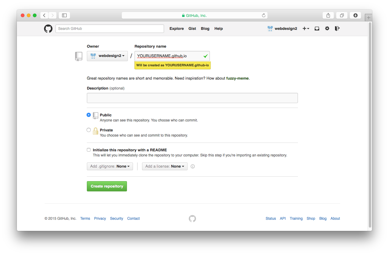 Naming your repository